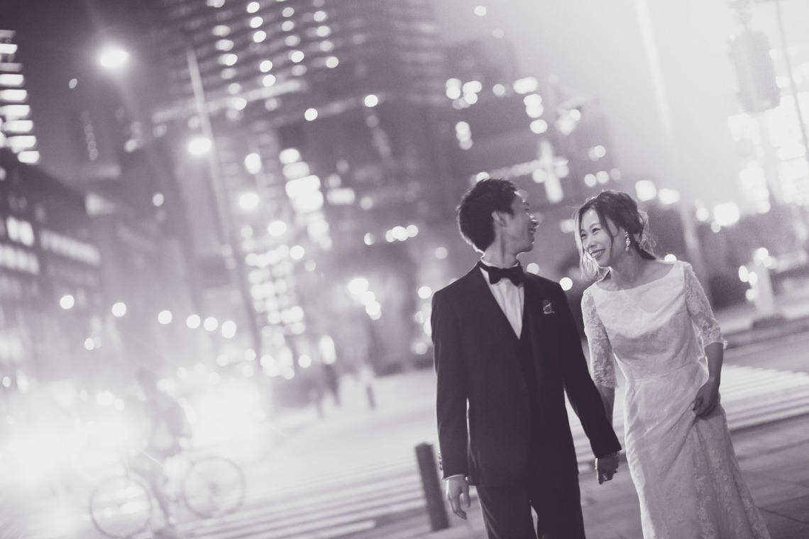 crossing the street photo by Ayako Photography