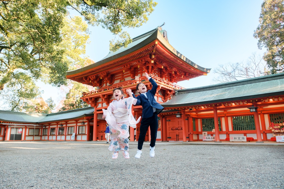ワイヤリングが撮影した家族写真の出張撮影/七五三フォト/お宮参りのアルバム「ファミリー」