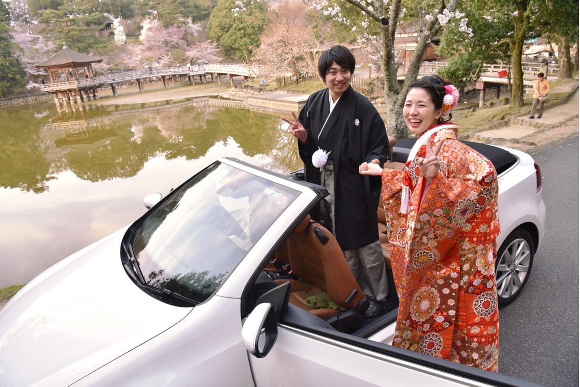 キキフォトワークスが撮影した「桜の季節の和装前撮り」の写真