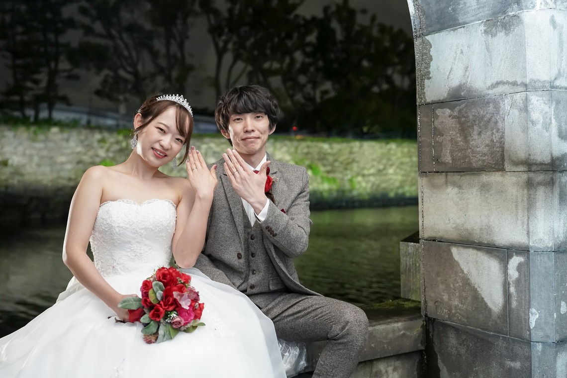 スタジオ　まるが撮影した「東京駅・和田倉門でのウエディングフォト」の写真