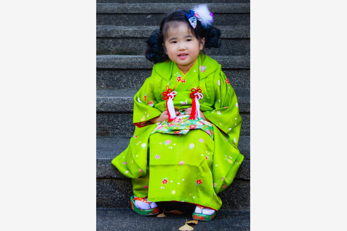 時の記録者が撮影した「七五三サンプル」の写真