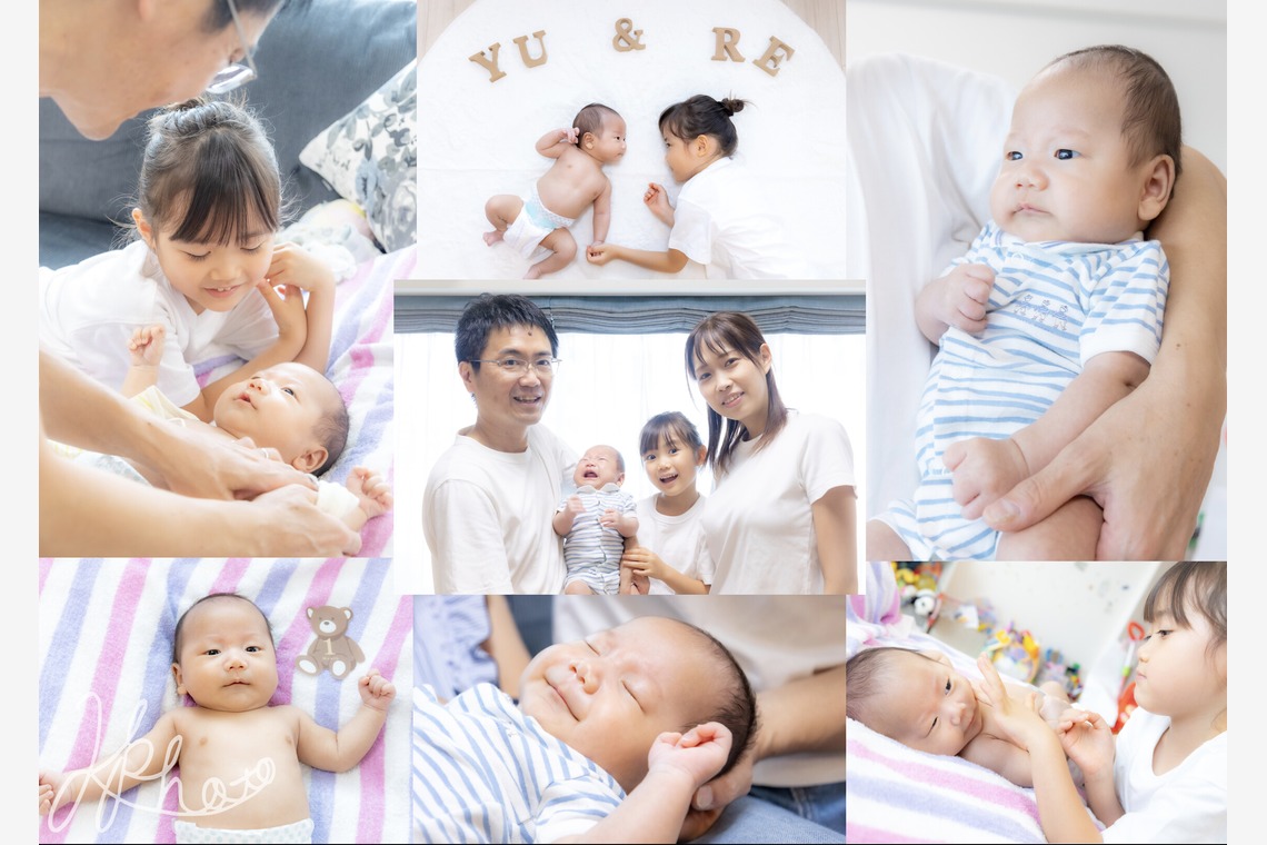 大森光太郎・K-PHOTOが出張撮影した家族写真(キッズ,ベビーフォト)などが写った「家族写真撮影」の家族写真