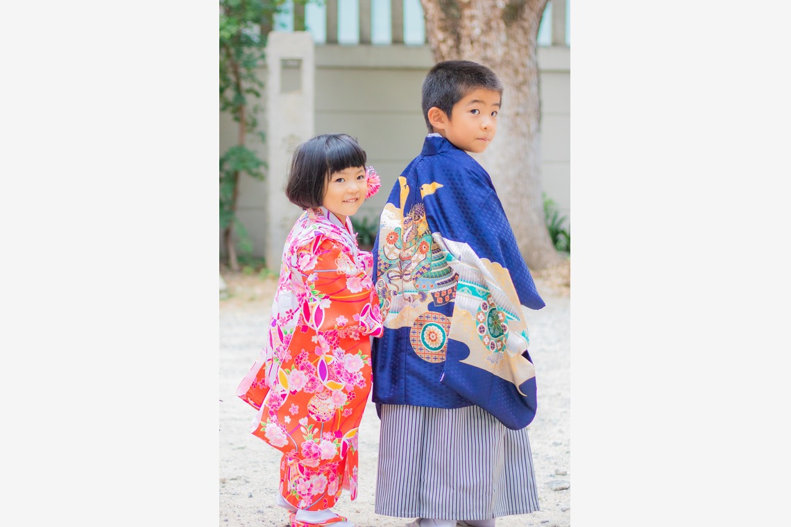 出張撮影サービス「ミライフォト」が撮影した「仲良し家族ペアで七五三撮影」の写真