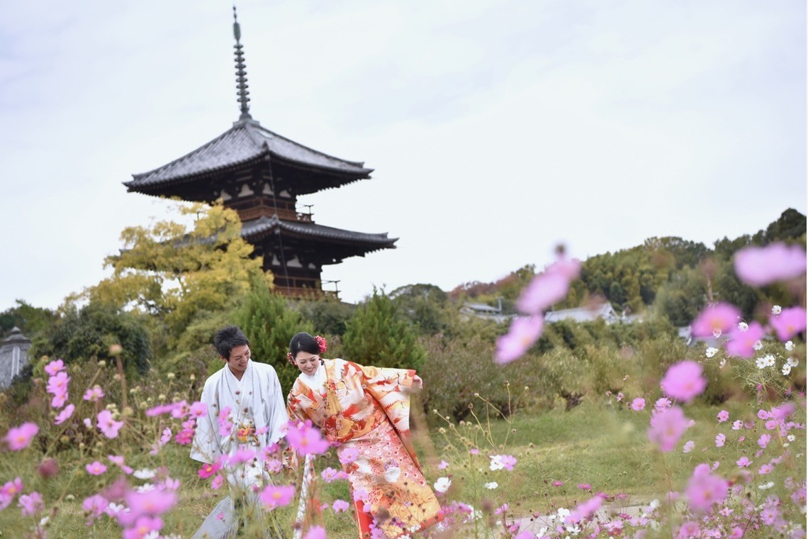 キキフォトワークスが撮影した写真のアルバム「Pre Weddingphotoshoot at Nara with kimono in autumn to winter」