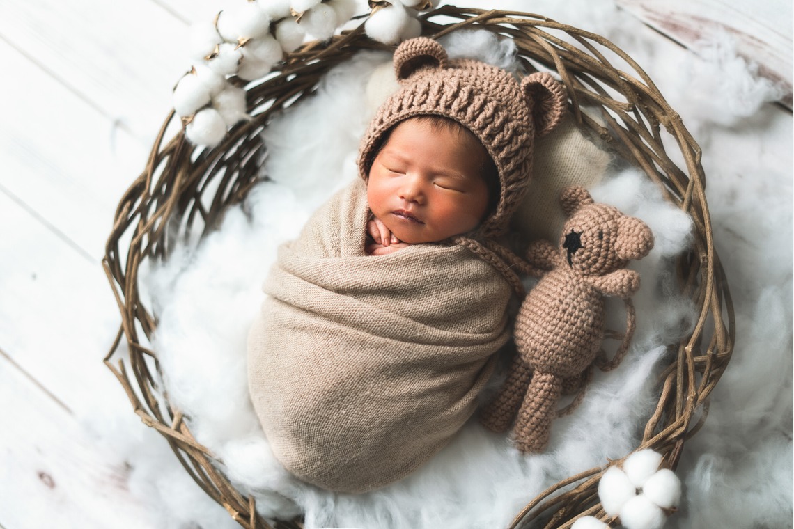 スタジオアルパルカが撮影した「ニューボーンフォト」の写真