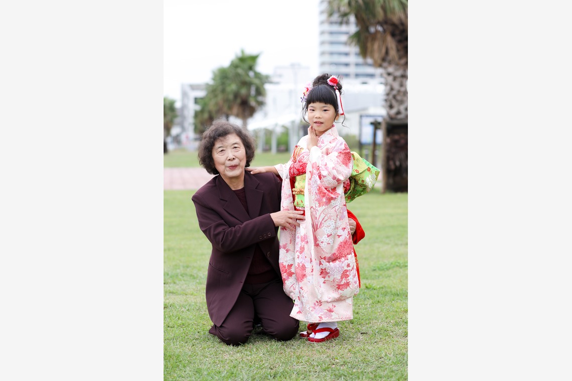 なかがわさとみが出張撮影した家族写真(キッズ,ベビーフォト)などが写った「双子ちゃん七五三＠千葉みなと」の家族写真