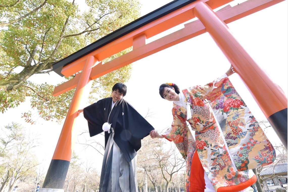 キキフォトワークスが撮影した「奈良公園でのロケーション撮影と神社でのご祈祷」の写真