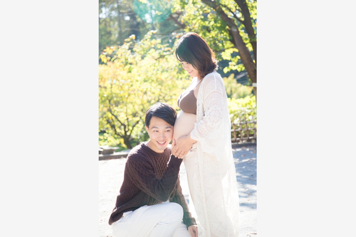 Happy with Photosが出張撮影した家族写真(キッズ,ベビーフォト)などが写った「マタニティフォト＠東京・戸越公園」の家族写真