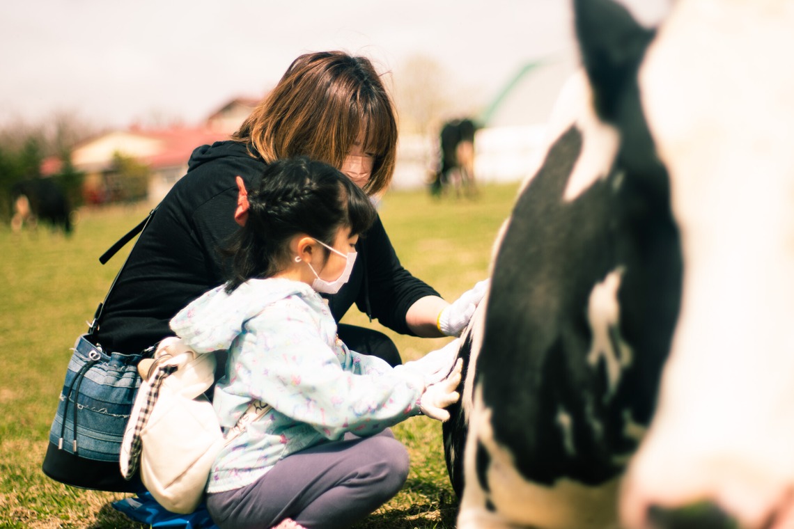 神部葵が撮影した「菊地ファーム　春の初放牧公開イベント」の写真