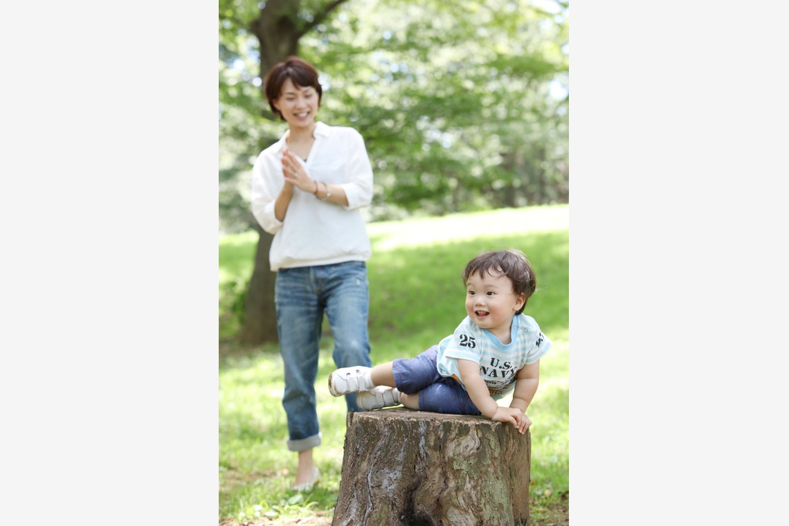村田わかな広告写真が出張撮影した家族写真(キッズ,ベビーフォト)などが写った「代々木公園」の家族写真