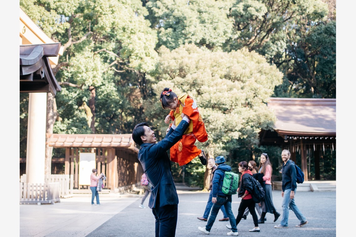 植村由理が出張撮影した家族写真(キッズ,ベビーフォト)などが写った「3歳女の子・七五三撮影@東京都渋谷区」の家族写真