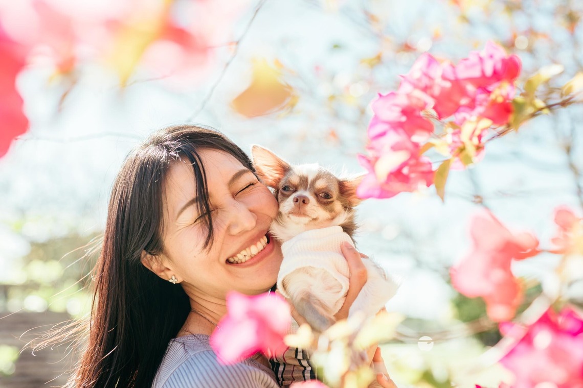 ポートレート沖縄が出張撮影した家族写真(キッズ,ベビーフォト)などが写った「ペット撮影」の家族写真