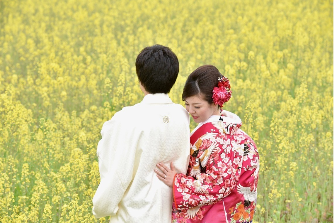 キキフォトワークスが撮影した「桜の季節の和装前撮り」の写真