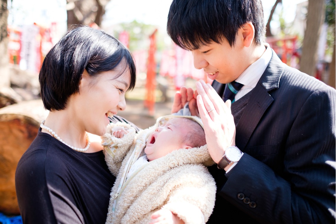 アトリエ　エピカ/清水　一哉が出張撮影した家族写真(キッズ,ベビーフォト)などが写った「お宮参り」の家族写真