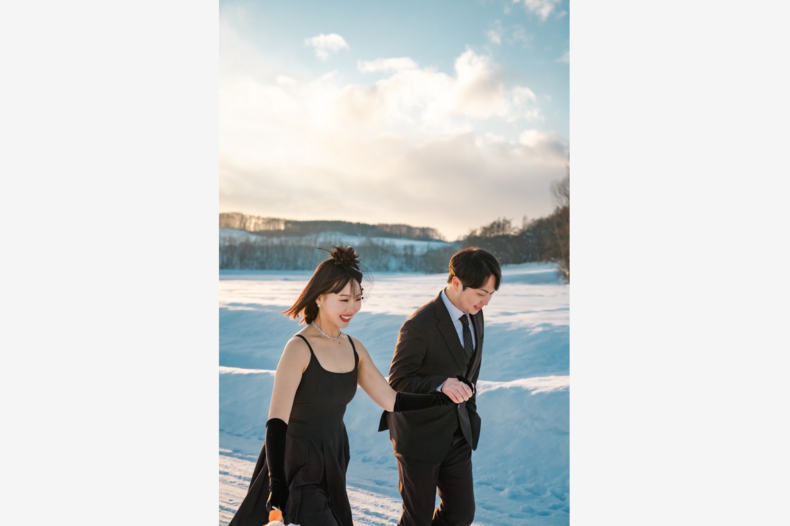 須田桃加が撮影した「美瑛前撮り撮影」の写真