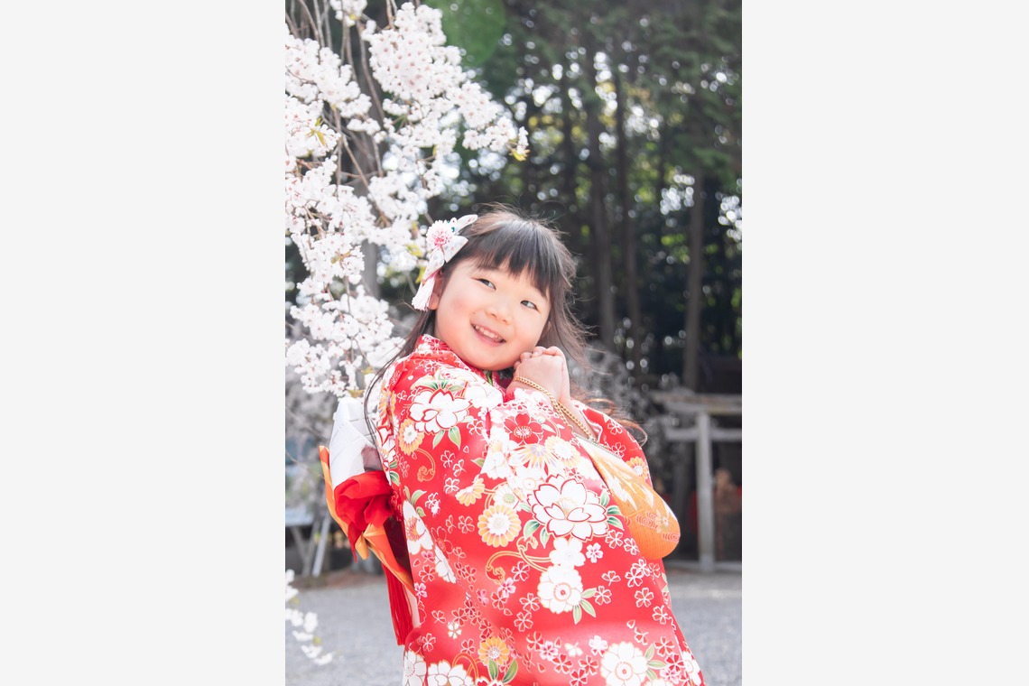 スマイルグローバルフォトが撮影した「桜の七五三」の写真