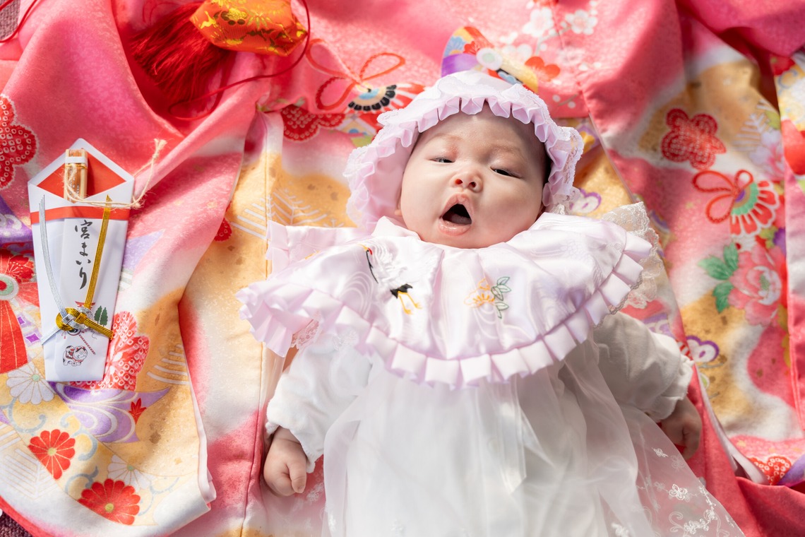 むらたたかしが出張撮影した家族写真(キッズ,ベビーフォト)などが写った「お宮参り（関西・大阪・兵庫）」の家族写真