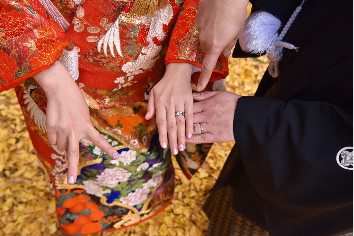 Photo of Pre Weddingphotoshoot at Nara with kimono in autumn to winter taken by Kiki photo works