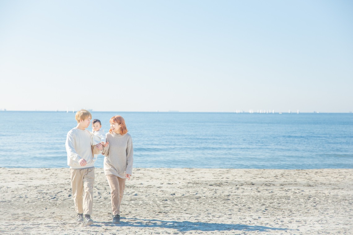 今泉秀樹が撮影した家族写真の出張撮影のアルバム「稲毛海岸」