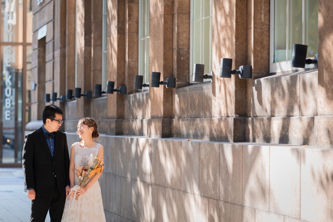 尾崎光が撮影した「ウエディング前撮り/神戸ロケ」の写真