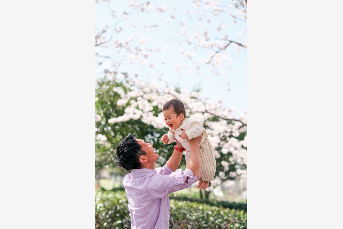 moufotoが撮影した「桜ファミリーフォト」の写真