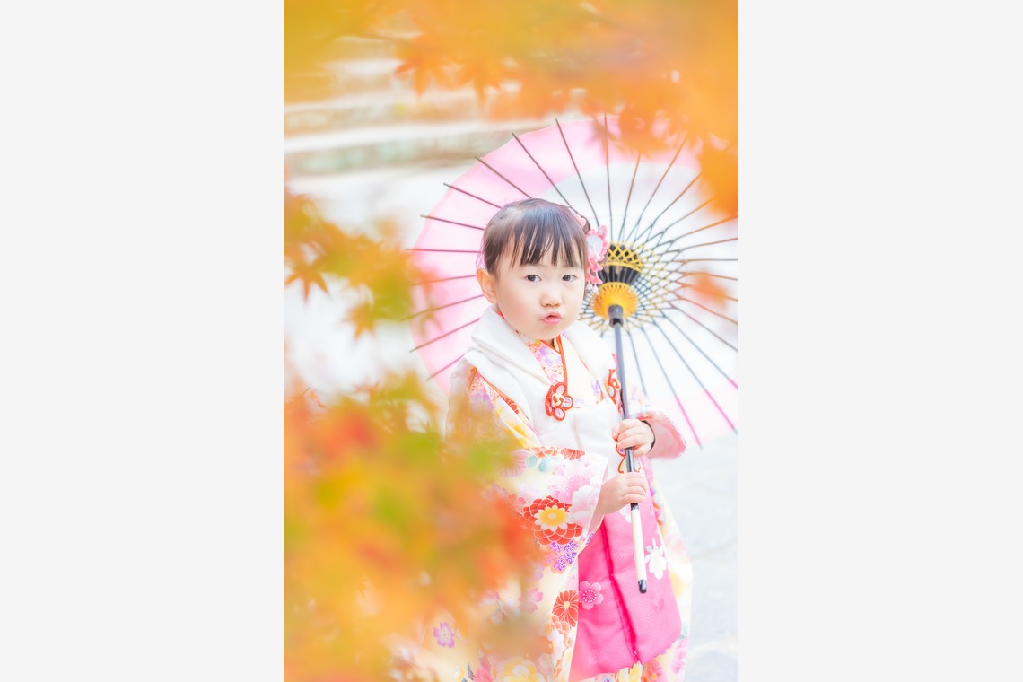 ベッティフォトが出張撮影した家族写真(キッズ,ベビーフォト)などが写った「ご家族撮影(七五三)」の家族写真