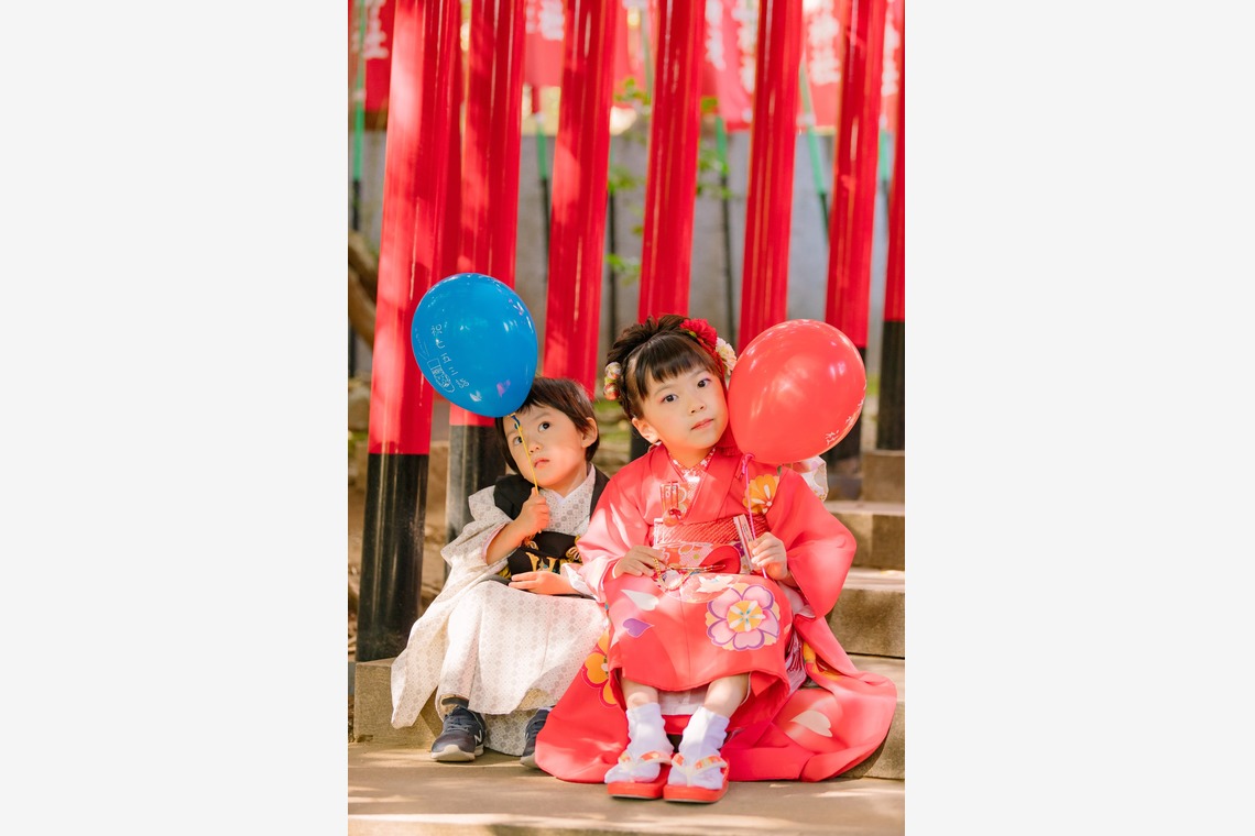 松嵜直斗が出張撮影した家族写真(キッズ,ベビーフォト)などが写った「七五三フォト」の家族写真