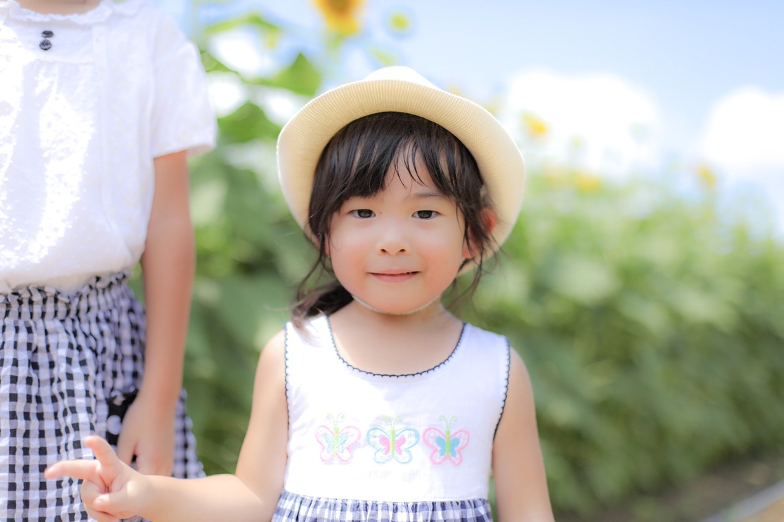 宮部が撮影した写真のアルバム「ひまわり畑でキッズフォト」