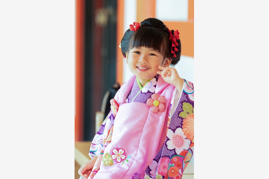 スタジオファンタスが出張撮影した家族写真(キッズ,ベビーフォト)などが写った「七五三撮影」の家族写真