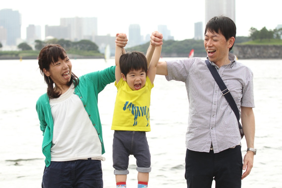今井写真事務所　今井　良が撮影した「お台場での家族撮影」の写真