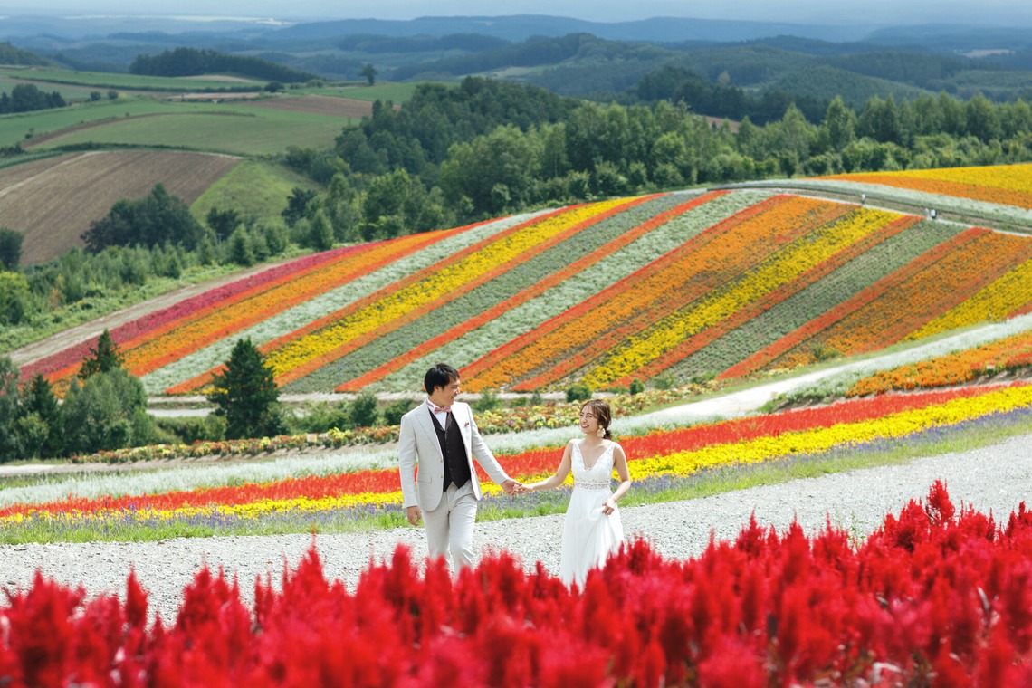 Photo of Furano/Biei location photo wedding taken by uno e creative act.