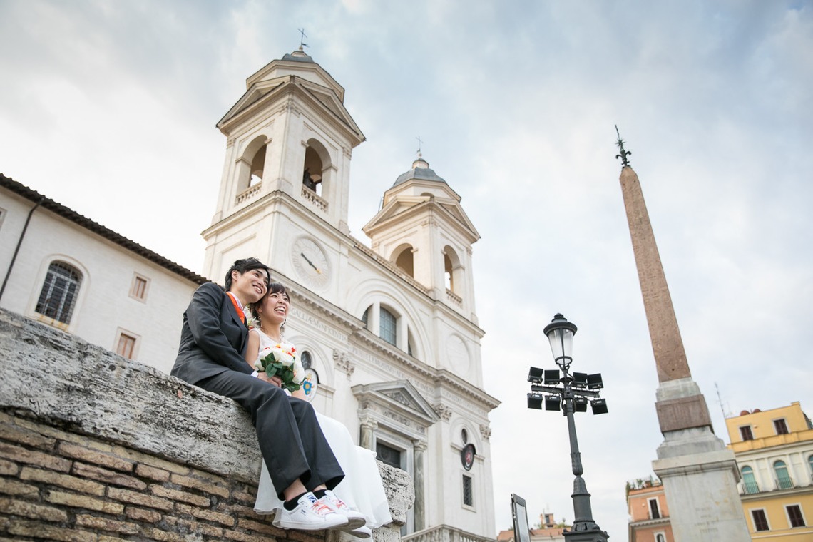 Kyoko Ide Photographyが撮影した「ローマフォトウェディング- スペイン広場、トレビの泉、パンテオン、ナボーナ広場」の写真