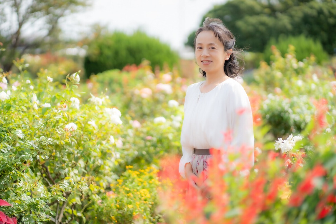 森元こずえが撮影した「女性プロフィールお花編」の写真