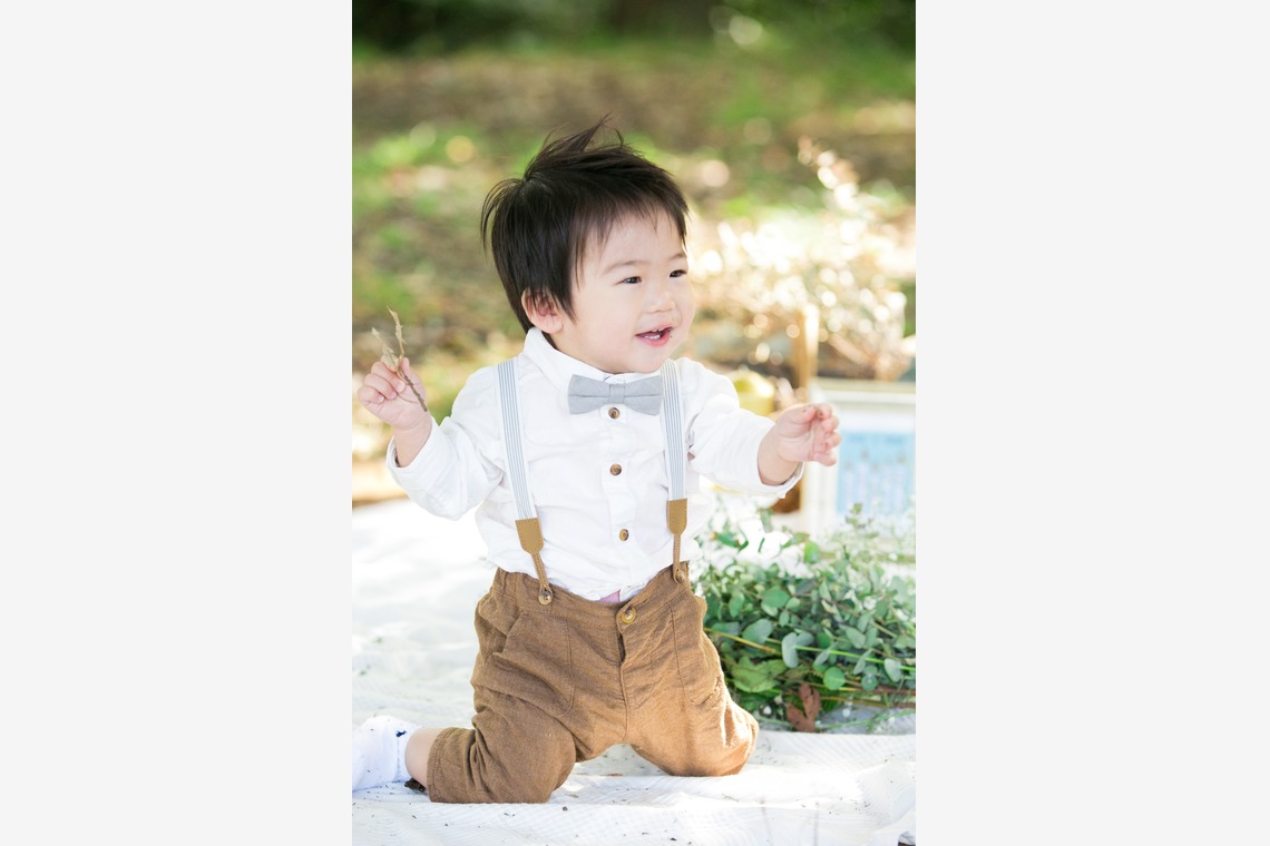 Soupが出張撮影した家族写真(キッズ,ベビーフォト)などが写った「バースデーフォト/出張撮影/愛知県」の家族写真