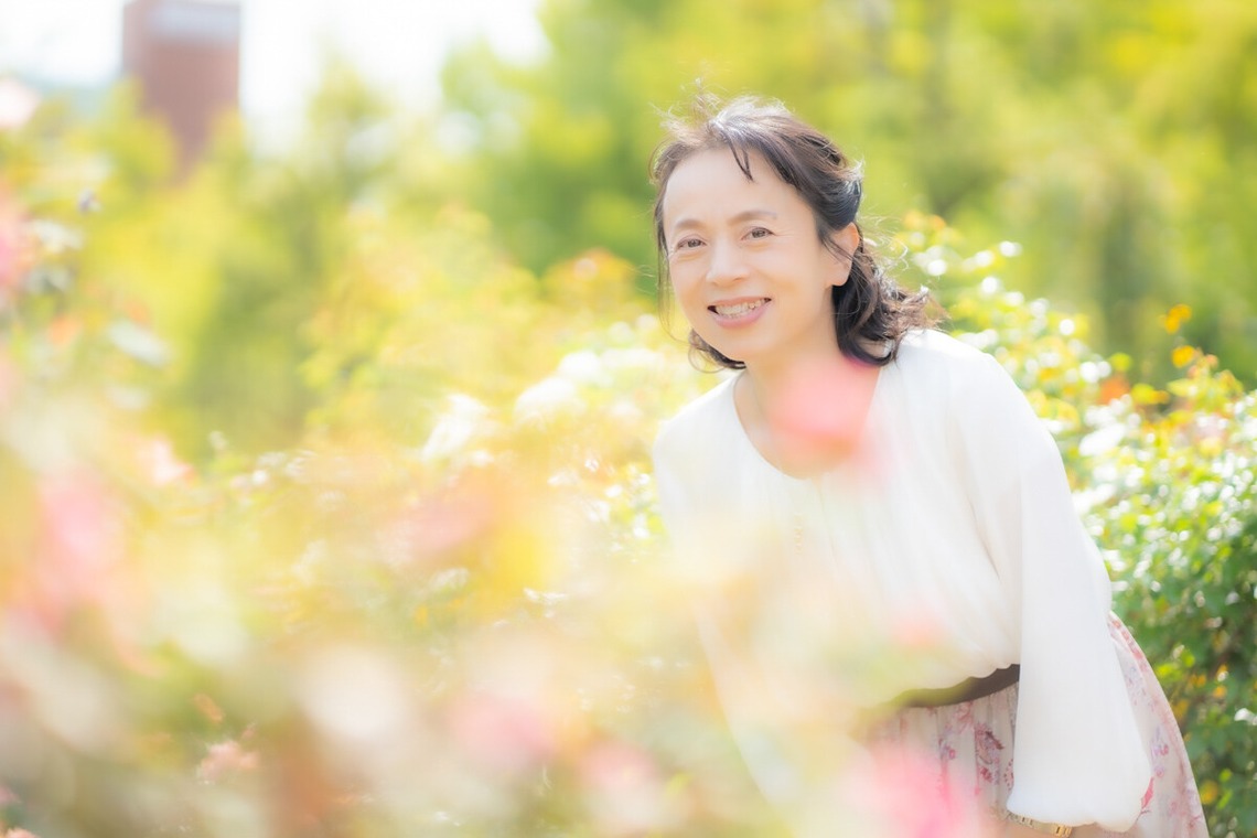 森元こずえが撮影した「女性プロフィールお花編」の写真