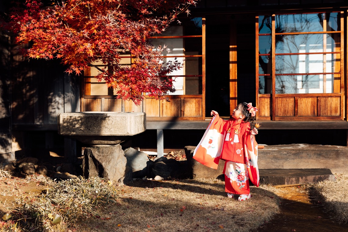 出張撮影くろさわが出張撮影した家族写真(キッズ,ベビーフォト)などが写った「七五三」の家族写真