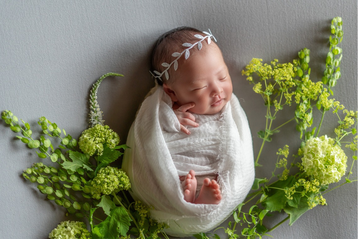 スタジオアルパルカが撮影した「ニューボーンフォト」の写真