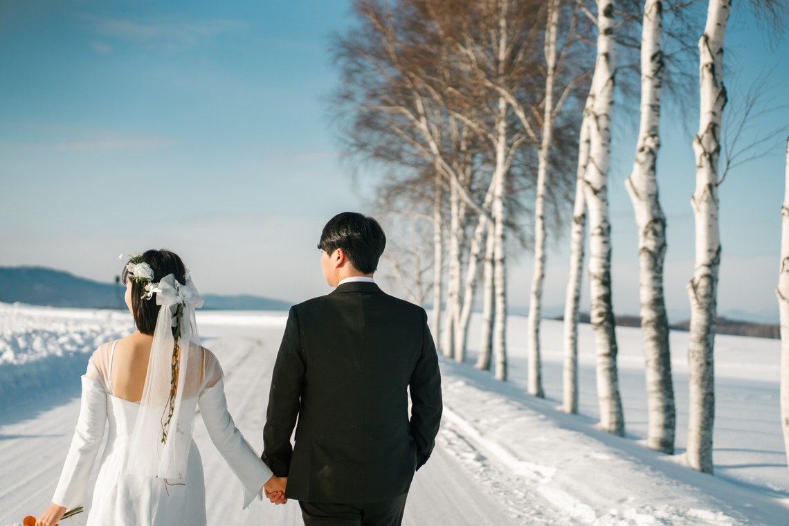 須田桃加が撮影した「美瑛前撮り撮影」の写真