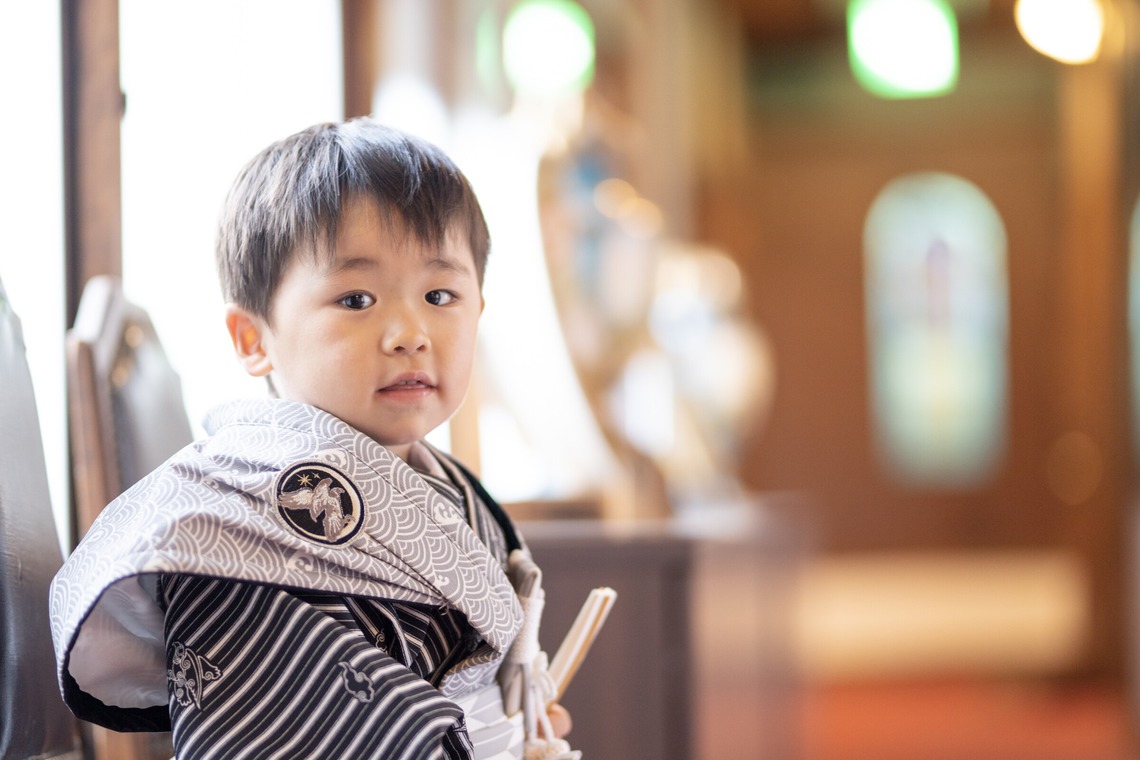 根兵一生が出張撮影した家族写真(キッズ,ベビーフォト)などが写った「七五三、ロケーション撮影」の家族写真