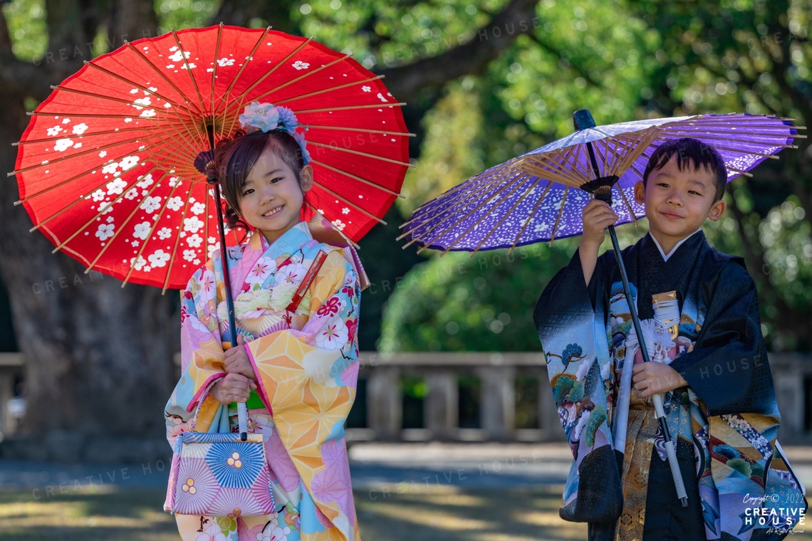 CREATIVE HOUSEが出張撮影した家族写真(キッズ,ベビーフォト)などが写った「七五三」の家族写真
