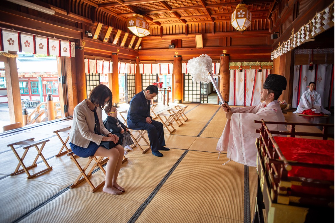 竹部 祐樹が出張撮影した家族写真(キッズ,ベビーフォト)などが写った「七五三＠防府天満宮」の家族写真