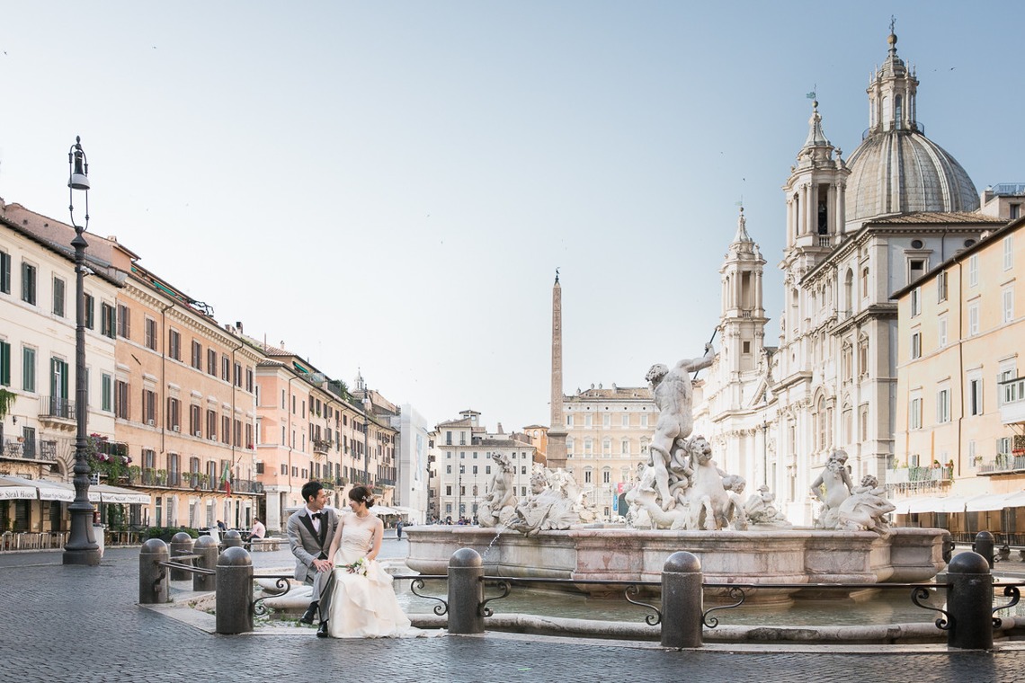 Kyoko Ide Photographyが撮影した「ローマフォトウェディング- トレビの泉、スペイン広場、ポポロ広場、ナボーナ広場、パンテオン」の写真