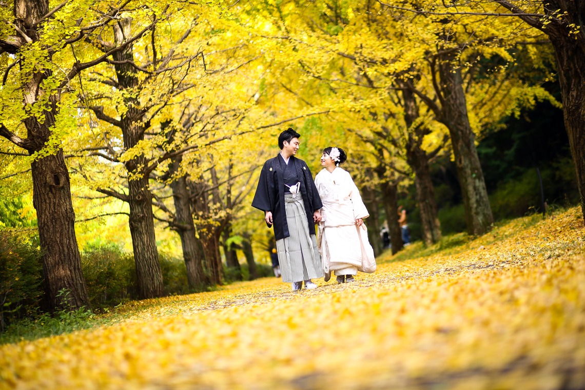 加倉井 規晃が撮影した「ロケーション・前撮り・公園・和装」の写真