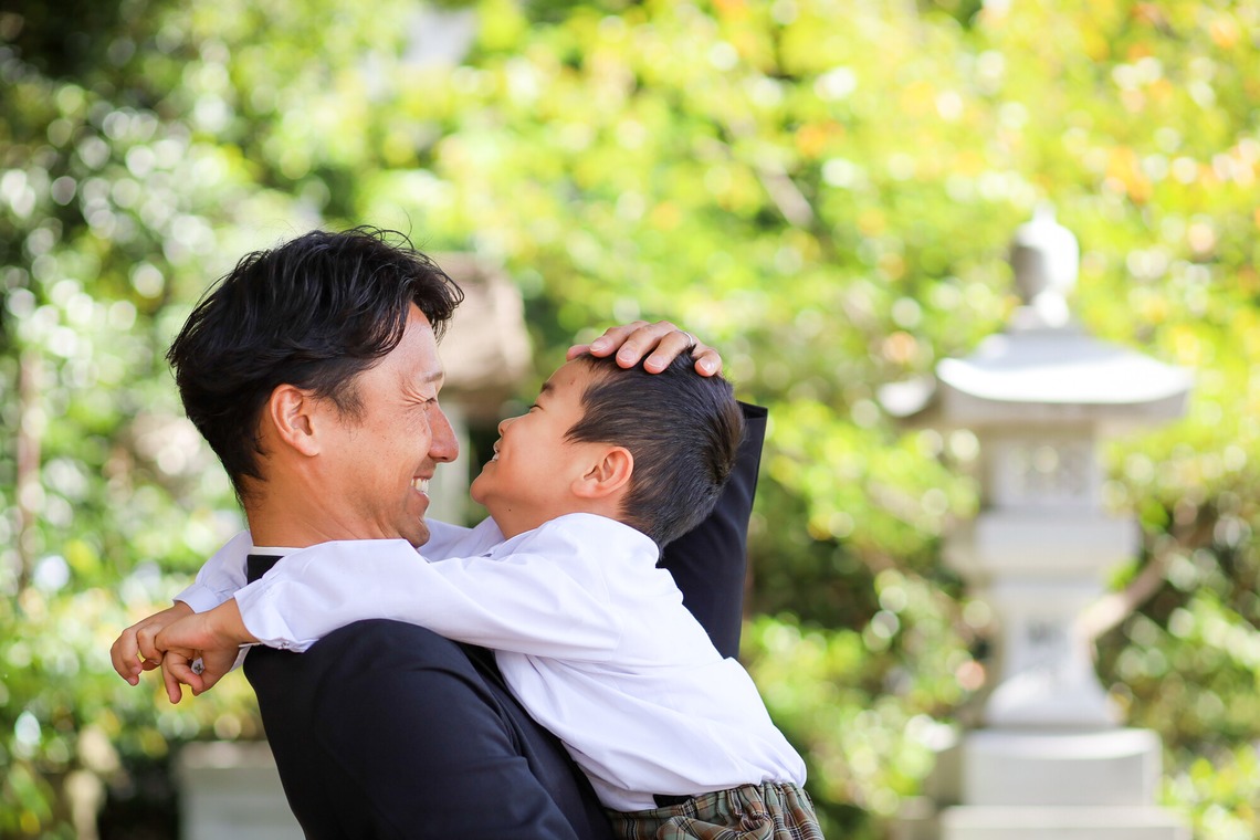 なかがわさとみが出張撮影した家族写真(キッズ,ベビーフォト)などが写った「お宮参りご家族写真撮影」の家族写真