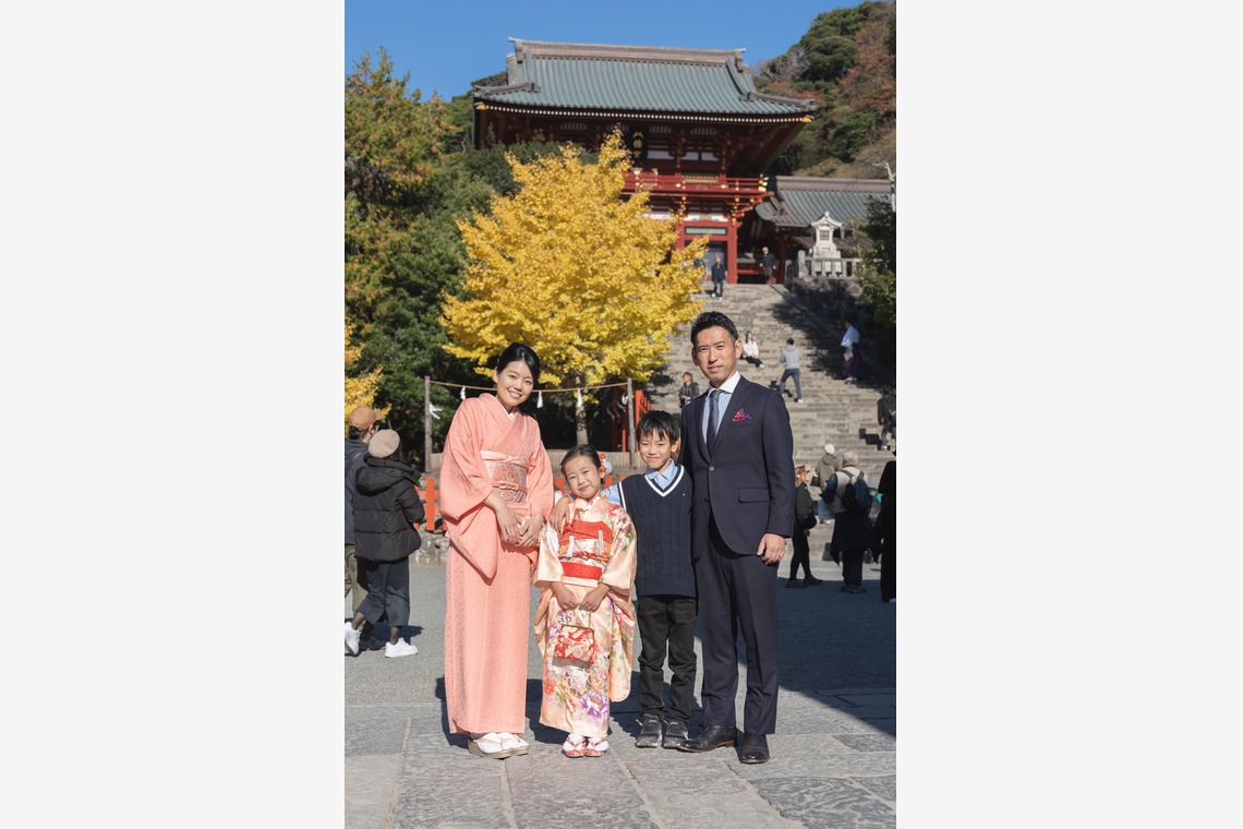 萩原　蔵志が出張撮影した家族写真(キッズ,ベビーフォト)などが写った「七五三のロケ撮影」の家族写真