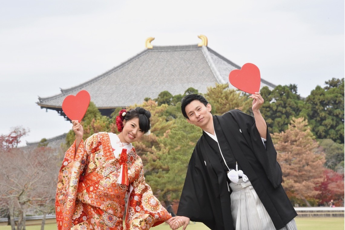 キキフォトワークスが撮影した「Pre Weddingphotoshoot at Nara with kimono in autumn to winter」の写真