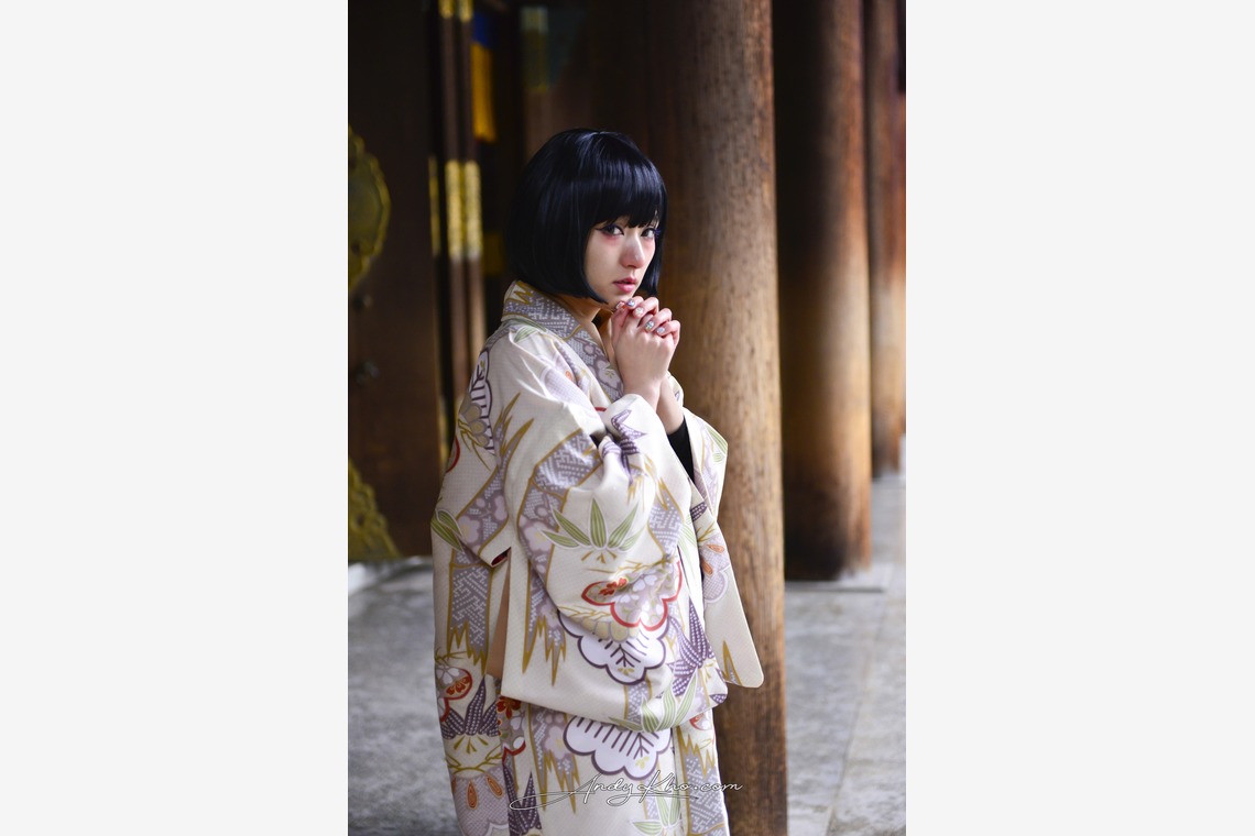 Photo of Yuri's Kimono Shoot in Meiji Jingu taken by Andy Kho