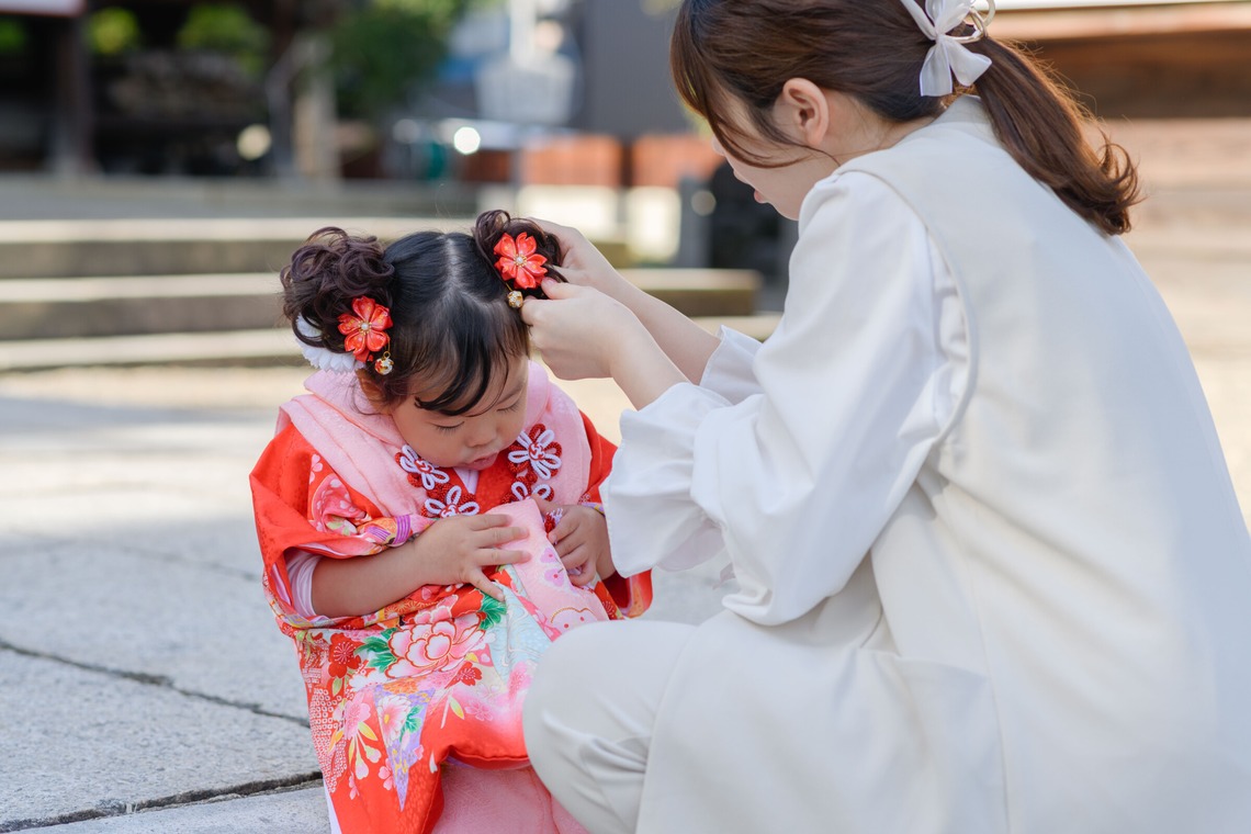 北野隼人が出張撮影した家族写真(キッズ,ベビーフォト)などが写った「七五三」の家族写真