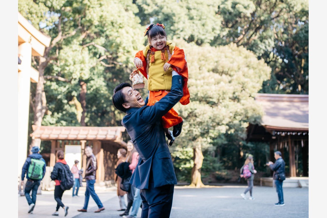 植村由理が出張撮影した家族写真(キッズ,ベビーフォト)などが写った「3歳女の子・七五三撮影@東京都渋谷区」の家族写真