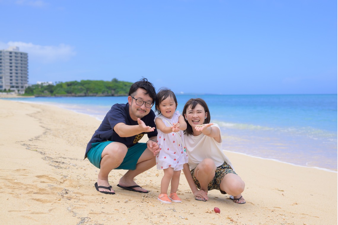 ＥＧＰが出張撮影した家族写真(キッズ,ベビーフォト)などが写った「沖縄旅行」の家族写真